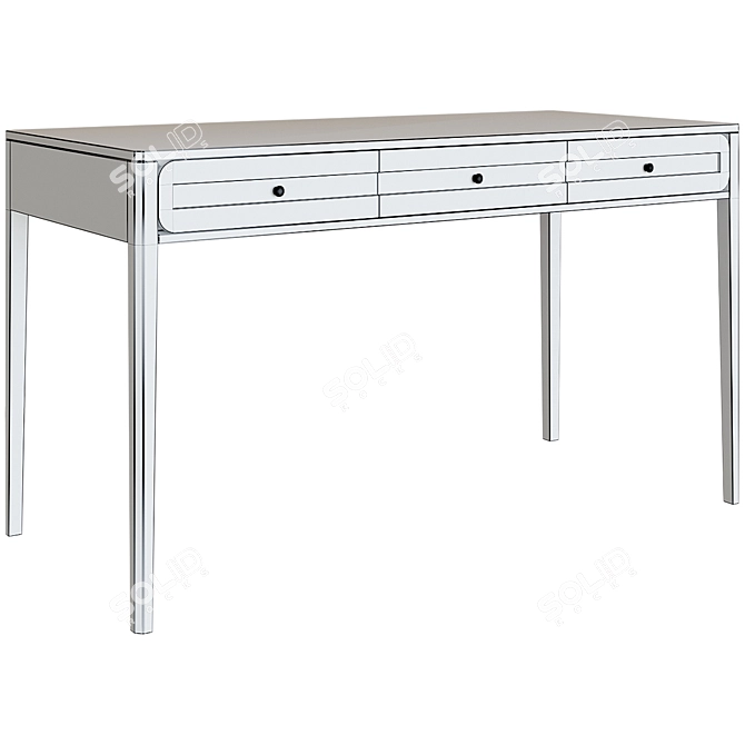 Modern Wooddi Designer Writing Desk 3D model image 4