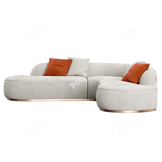 Italian Glamour Pierre Sofa: TurboSmooth Model 3D model image 3