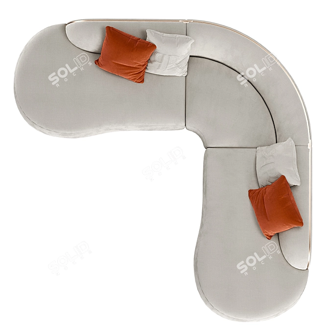 Italian Glamour Pierre Sofa: TurboSmooth Model 3D model image 4