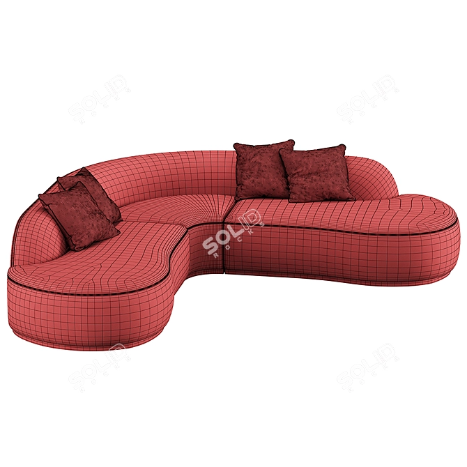 Italian Glamour Pierre Sofa: TurboSmooth Model 3D model image 6