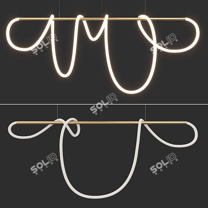 Elegant Luke Pendant Chandeliers, Set 3D model image 1