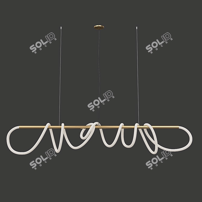 Elegant Luke Pendant Chandeliers, Set 3D model image 5