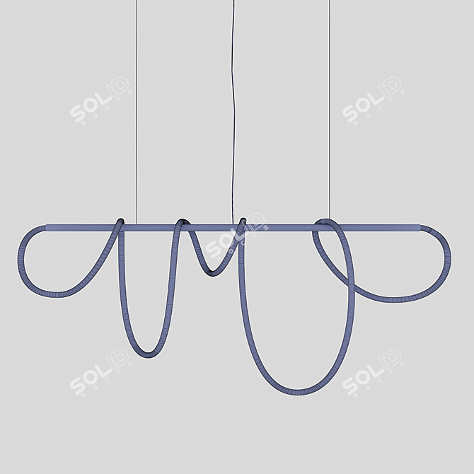 Elegant Luke Pendant Chandeliers, Set 3D model image 6