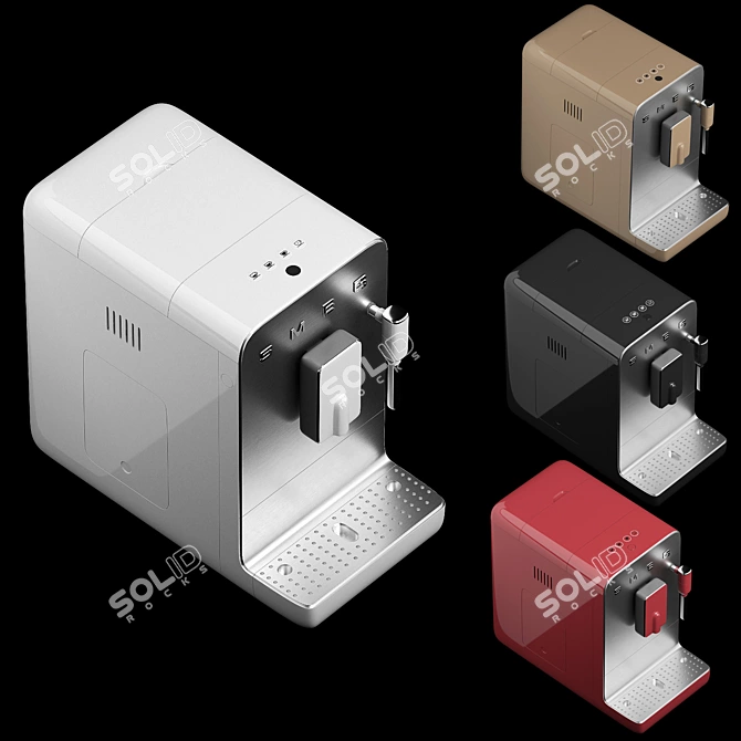 Elegant Smeg Coffee Machine Model 3D model image 1