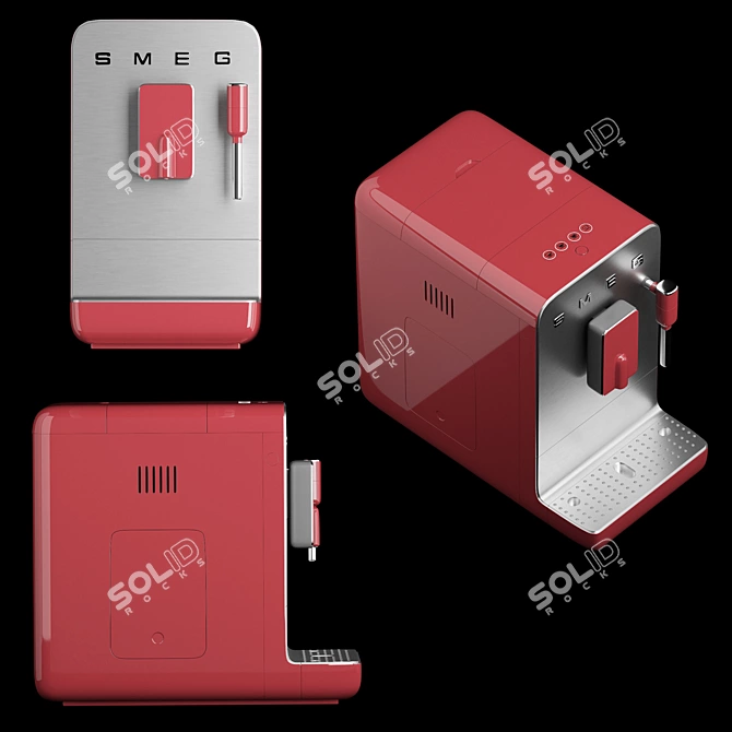 Elegant Smeg Coffee Machine Model 3D model image 5