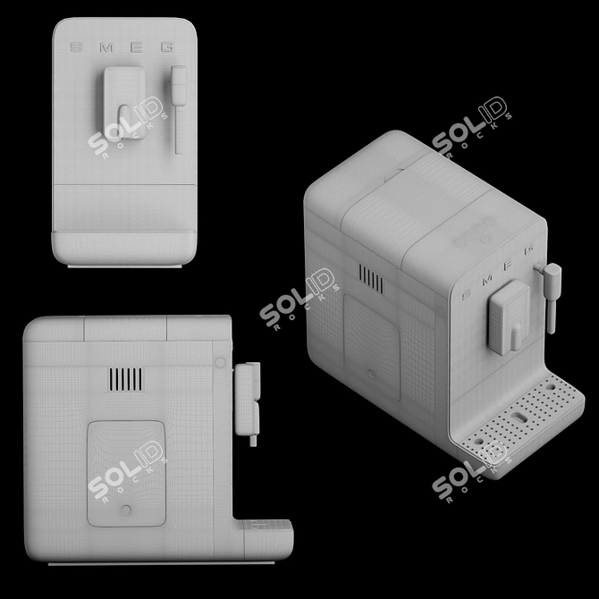 Elegant Smeg Coffee Machine Model 3D model image 6