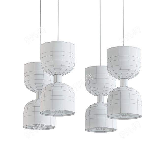 Modern Black Ceiling Lamp CLESSIDRA 3D model image 2