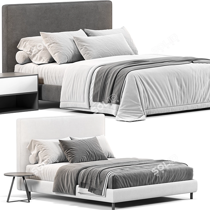 Modern IKEA Dunvik Bed Model 3D model image 1