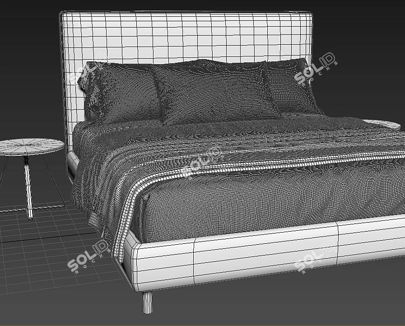 Modern IKEA Dunvik Bed Model 3D model image 3