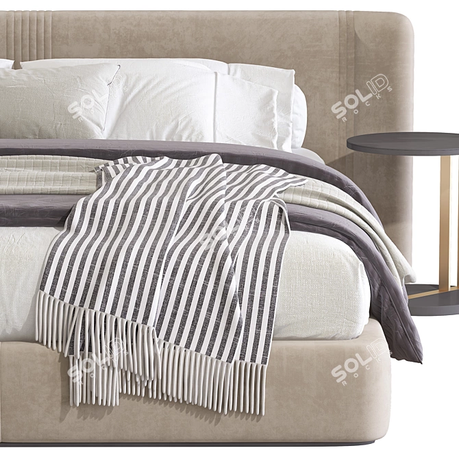Double Bed 96 3D Model 3D model image 3