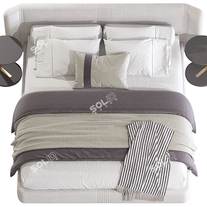 Double Bed 96 3D Model 3D model image 4