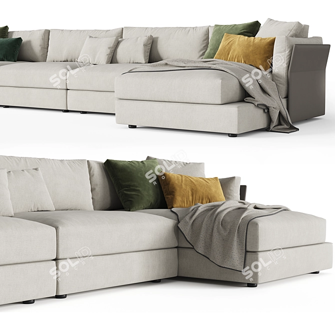 Modular Groovy Sofa by LEMA 3D model image 2