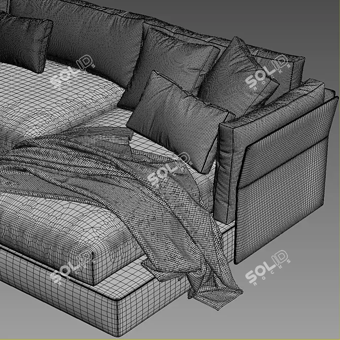 Modular Groovy Sofa by LEMA 3D model image 3
