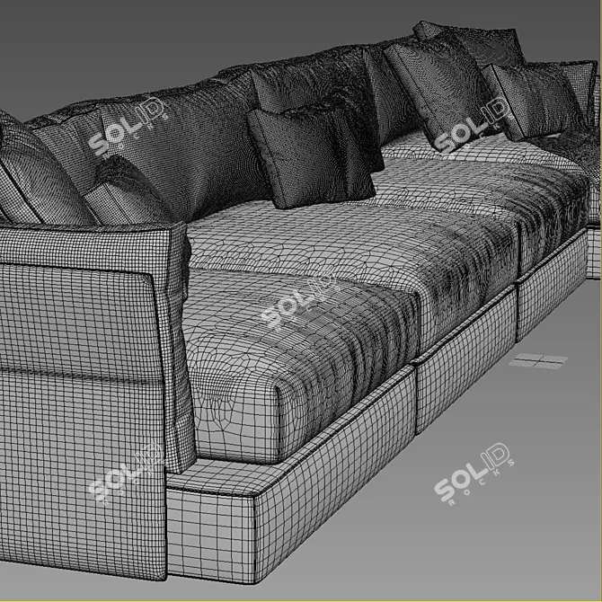 Modular Groovy Sofa by LEMA 3D model image 4