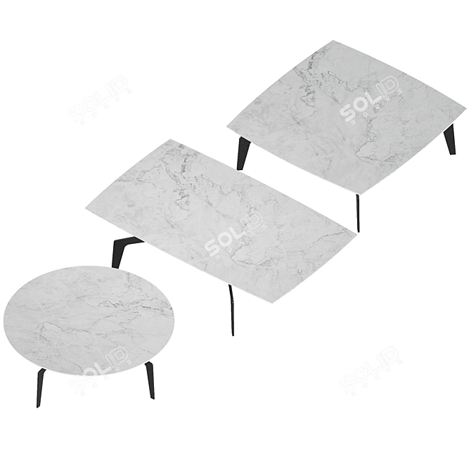 Lalume Table Set Collection 3D model image 2