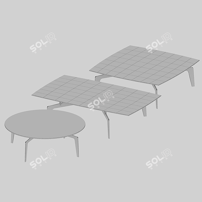 Lalume Table Set Collection 3D model image 3