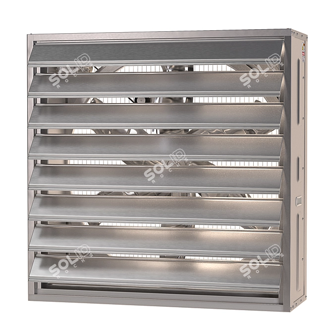 Industrial Propeller Fan 3D Model 3D model image 2