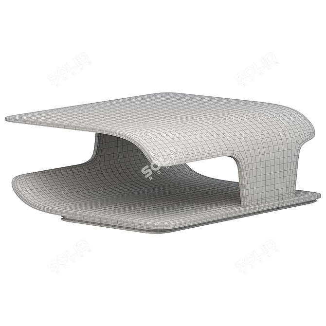 Modern Glass Coffee Table V138 3D model image 2