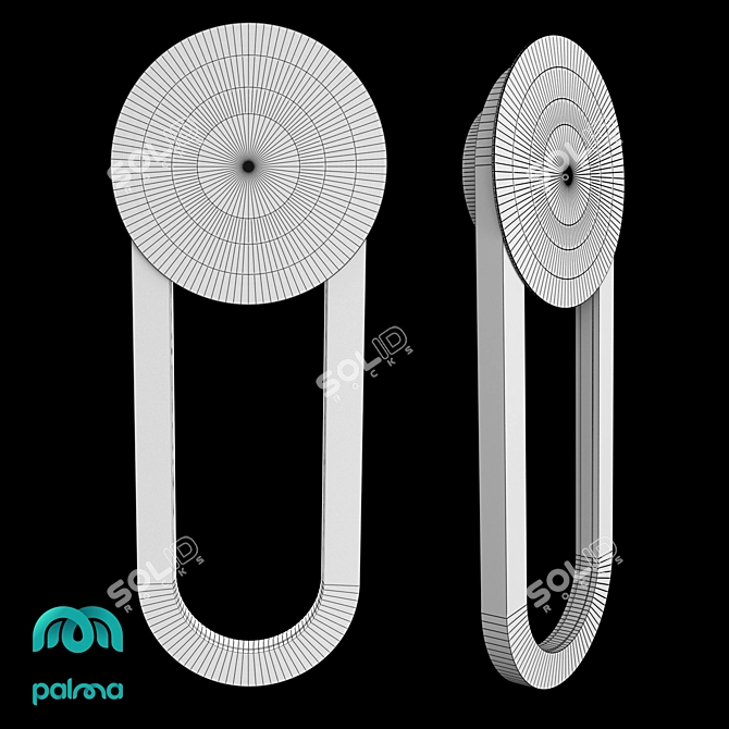 Elegant Palma 0649 Wall Light 3D model image 2