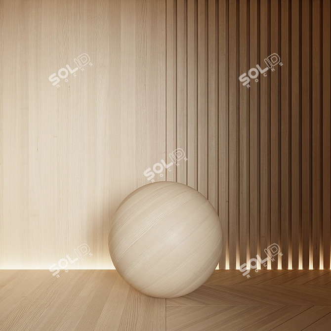 Seamless Wood Material Texture 3D model image 1