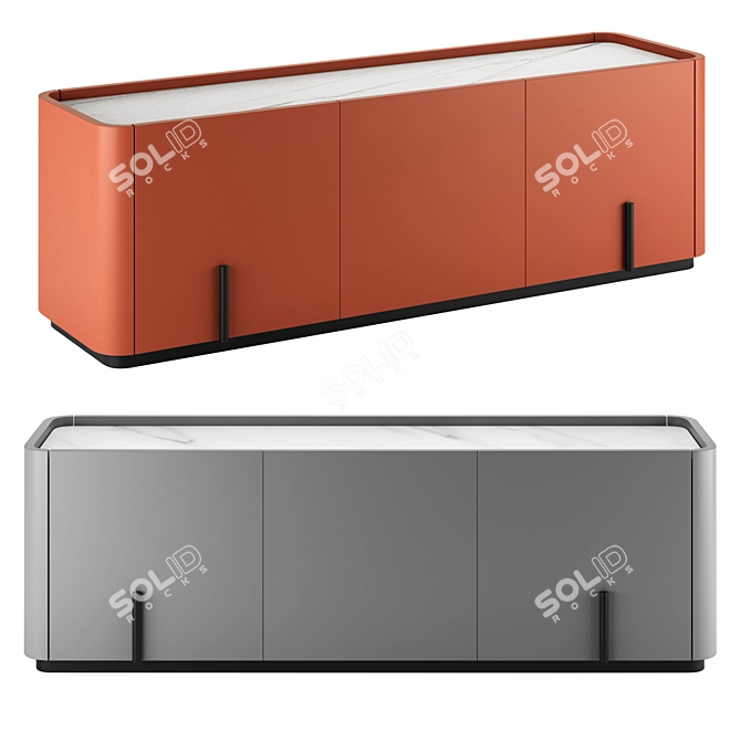 Elegant CAILLOU Sideboard Liu Jo 3D model image 1