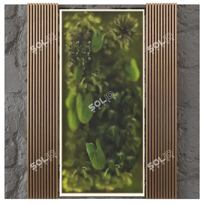 Glass-Encased Vertical Garden Set 3D model image 1