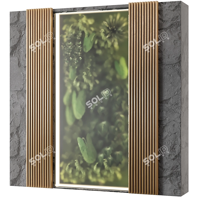 Glass-Encased Vertical Garden Set 3D model image 2