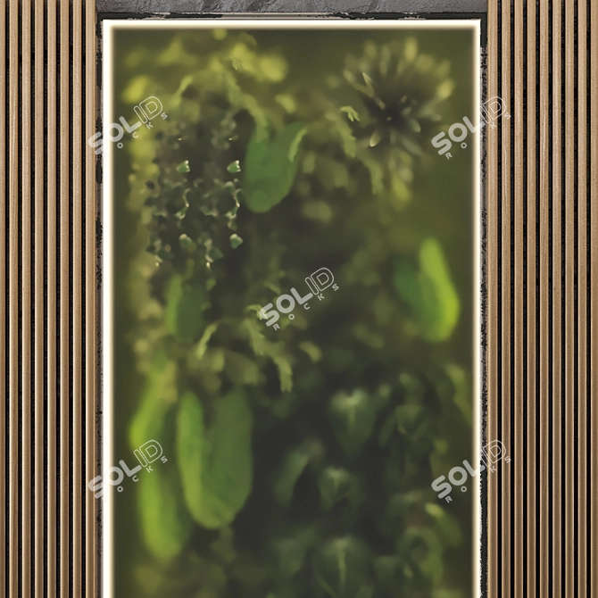 Glass-Encased Vertical Garden Set 3D model image 3