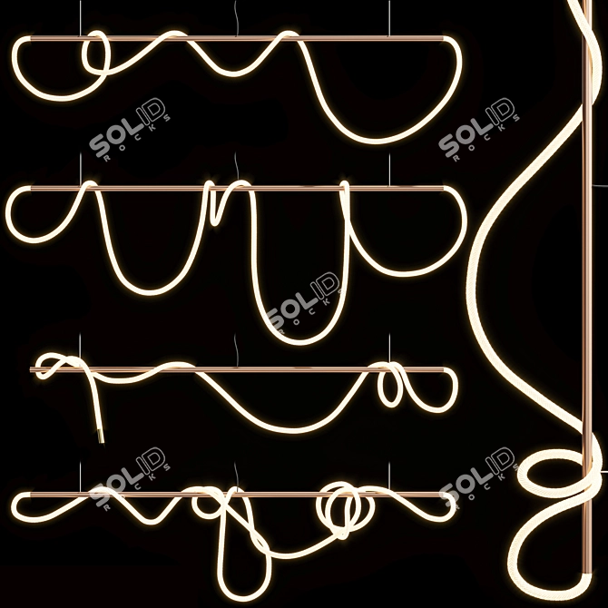 Linear Tracer Bar 8ft Lamp 3D model image 3