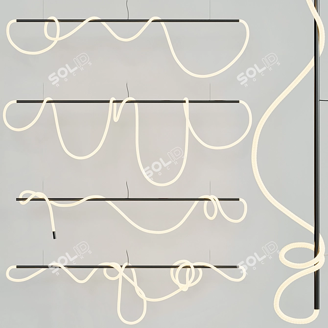 Linear Tracer Bar 8ft Lamp 3D model image 4