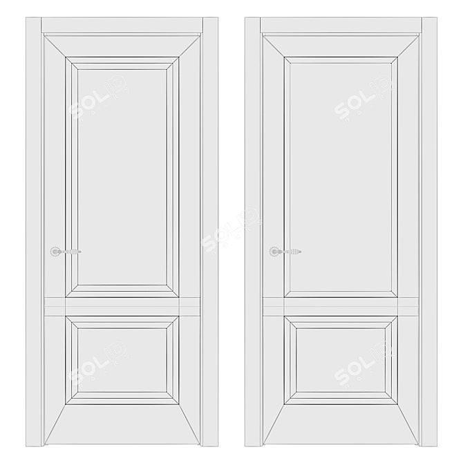 Contemporary DORIAN Doors VERONA 3D model image 3