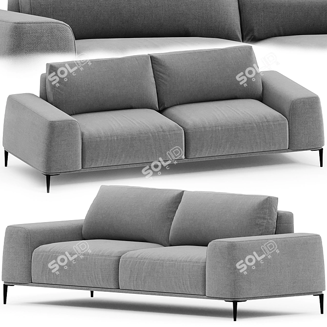 Luxury Eichholtz 2-Seater Sofa 3D model image 1