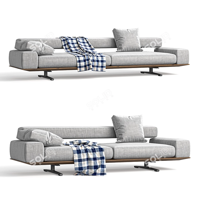 Flexform Wing 2-Seater Sofa 3D model image 2