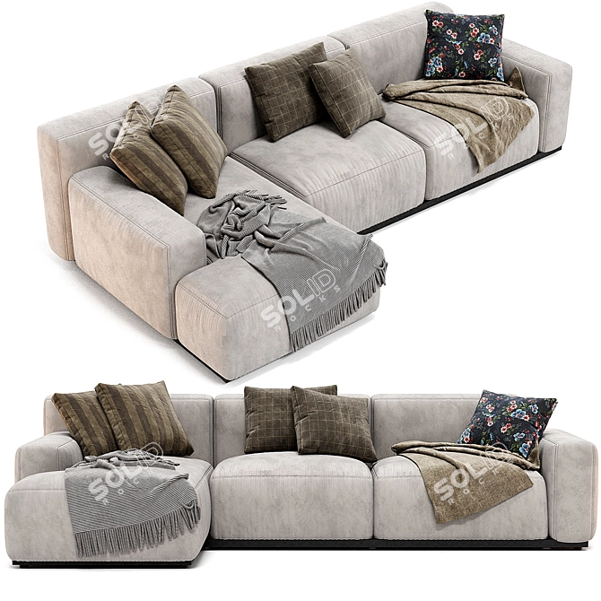 Modern Chaise Longue Sofa Model 3D model image 3