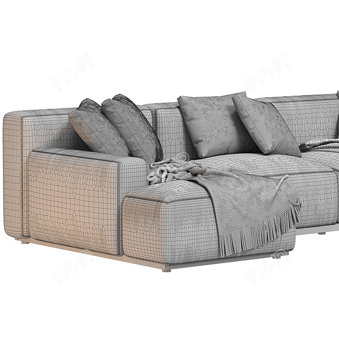 Modern Chaise Longue Sofa Model 3D model image 4