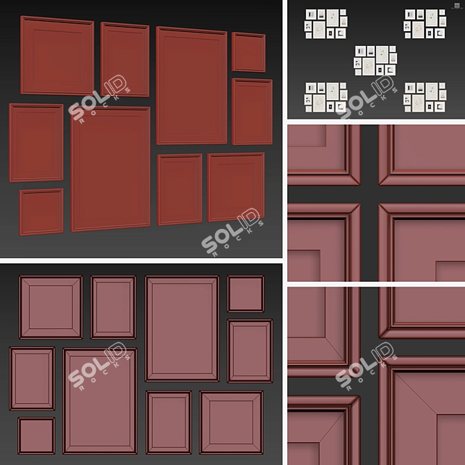 Multi-Frames Collection Wood Textures 3D model image 5