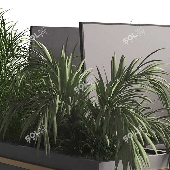 Modern Desk and Decor Set 3D model image 10