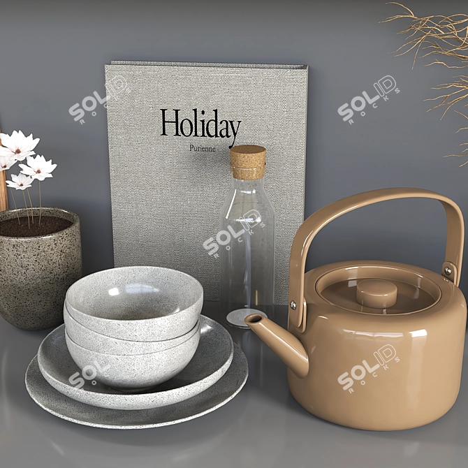  Kitchen Decor Set 011 3D model image 3