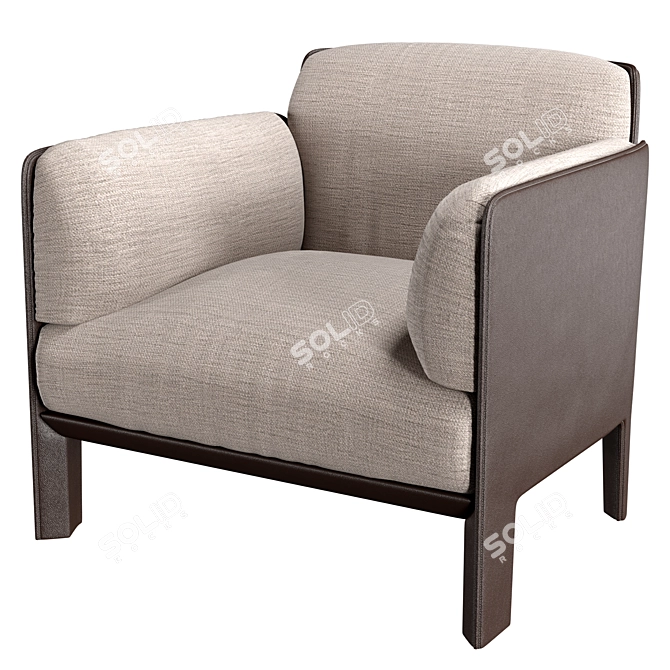 Luxury Piet Boon Armchair: BOB 3D model image 1