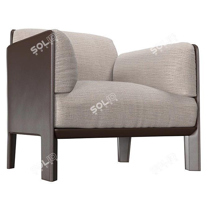 Luxury Piet Boon Armchair: BOB 3D model image 6