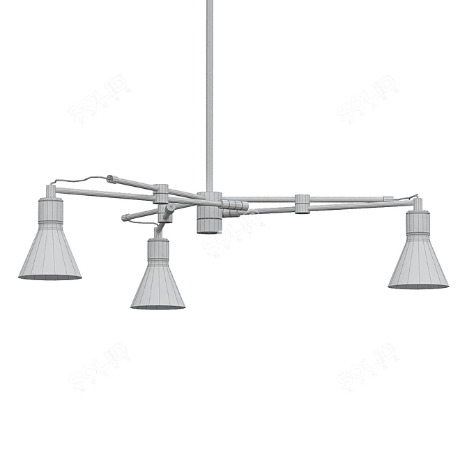 Modern Elegance Ceiling Light 3D model image 2