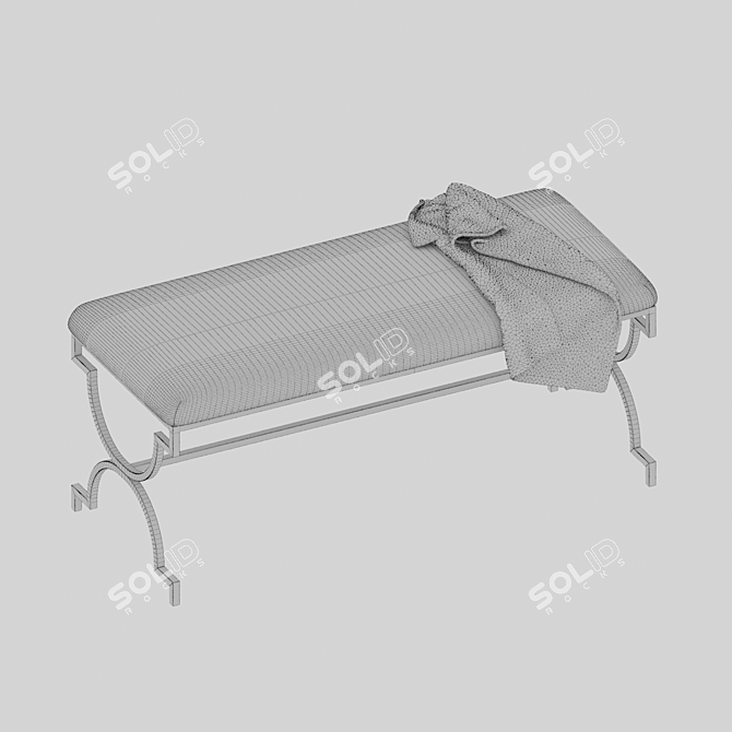 Lorren Cazarina Bench Seat 3D model image 3