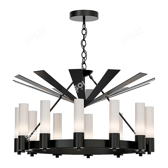 Elegant Piccadilly 12-Light Chandelier 3D model image 1