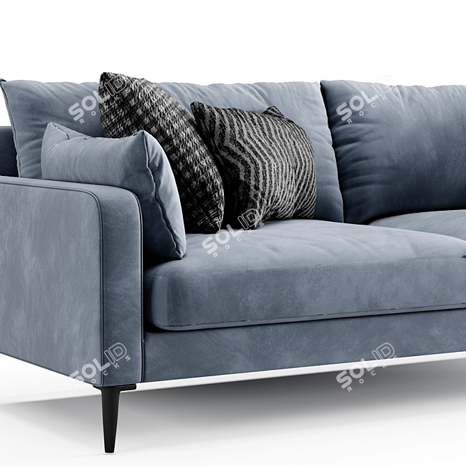 Sleek Mendini Modern Sofa 3D model image 2