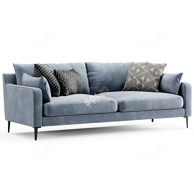 Sleek Mendini Modern Sofa 3D model image 3