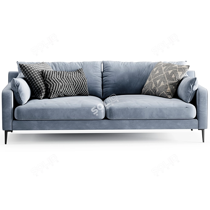 Sleek Mendini Modern Sofa 3D model image 5