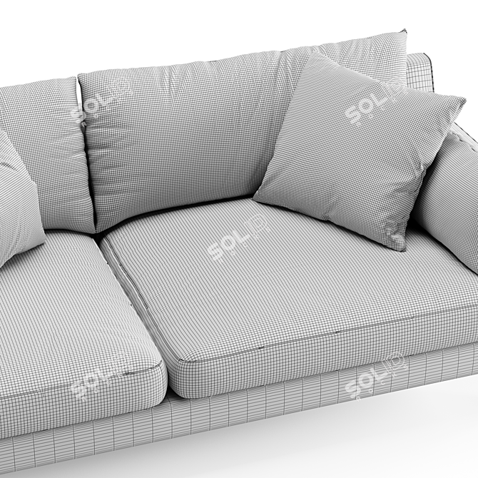 Sleek Mendini Modern Sofa 3D model image 6