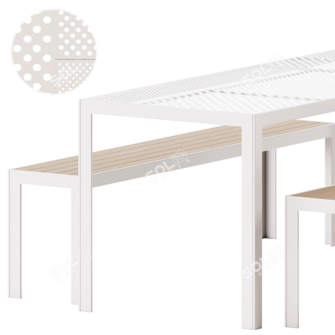 Scandinavian Areal Table Set 3D model image 2