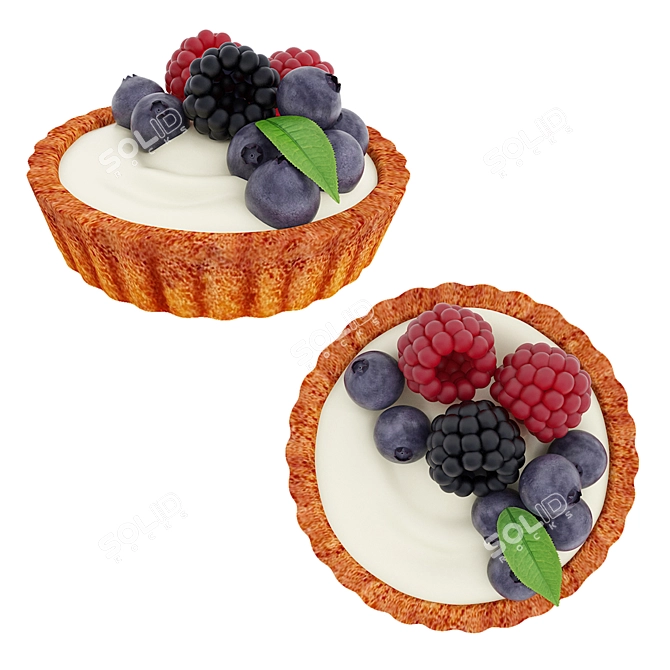  Berry Mini Cake Assortment 3D model image 3