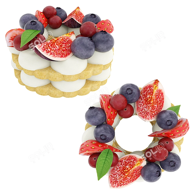  Berry Mini Cake Assortment 3D model image 5